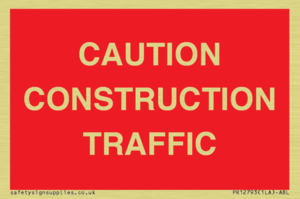CAUTION CONSTRUCTION TRAFFIC